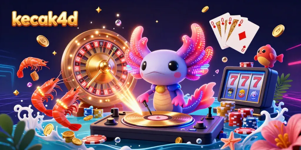 Experience the excitement of kecak4d with vibrant characters, dynamic elements, and colorful casino action.