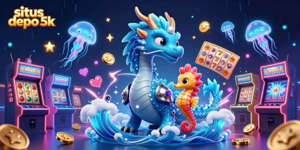Experience thrilling wins at situs depo 5k with a captivating casino scene full of vibrant gaming action.