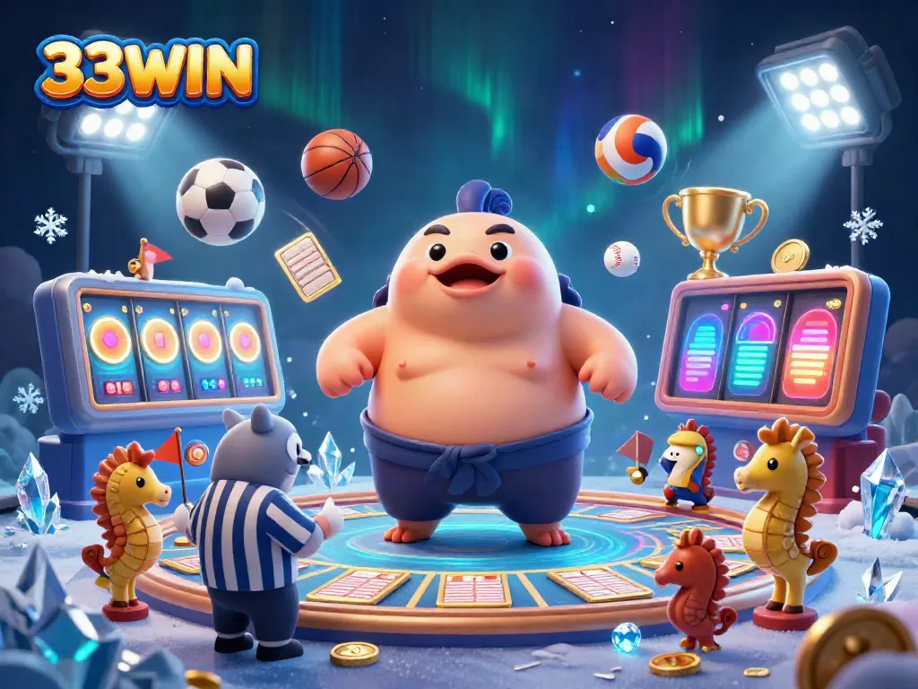 Experience thrilling gameplay at 33WIN with dynamic underwater scenes featuring casino games.