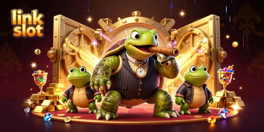 Experience link slot excitement with vibrant characters and dynamic casino elements.