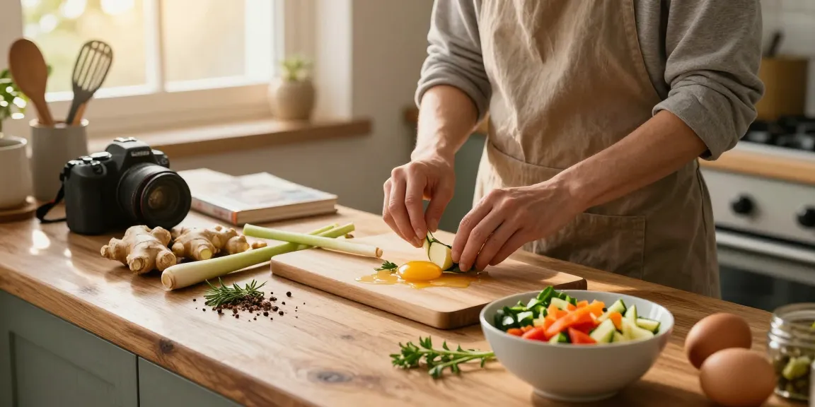 Cooking with fresh ingredients and healthy recipes in a bright kitchen, exploring เว็บสล็อต แท้ 100 เปอร์เซ็นต์.