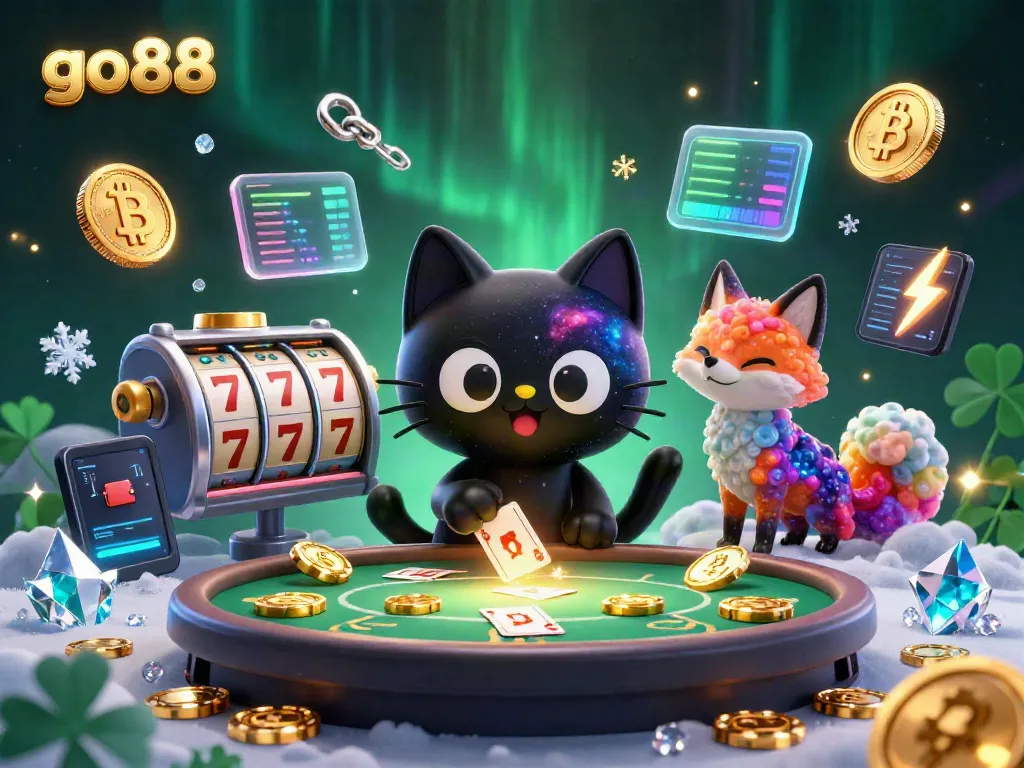 Experience thrilling gameplay with go88 at a cosmic casino table, featuring unique characters and vibrant elements.