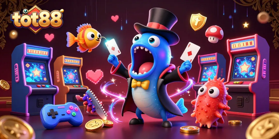 Experience the thrilling magic of tot88 with deep-sea characters and vibrant casino elements.