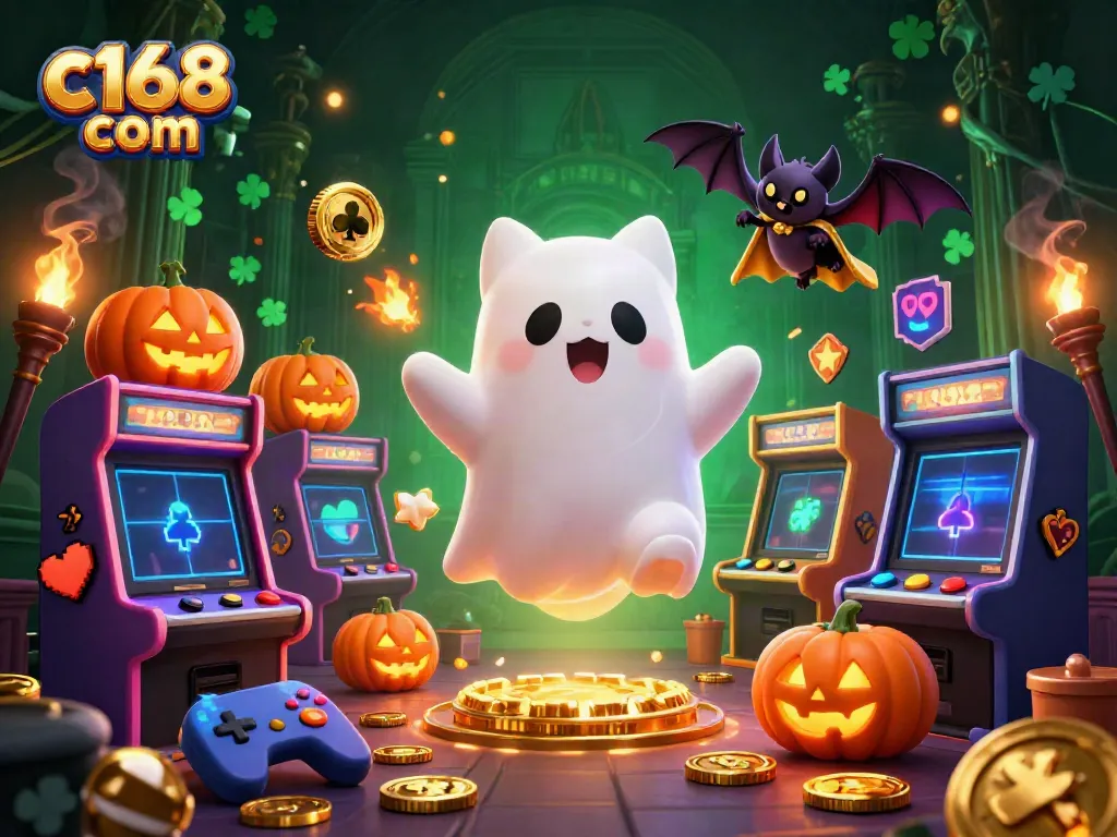 Explore interactive casino thrills with c168 com's dynamic gaming characters in a haunted mansion.
