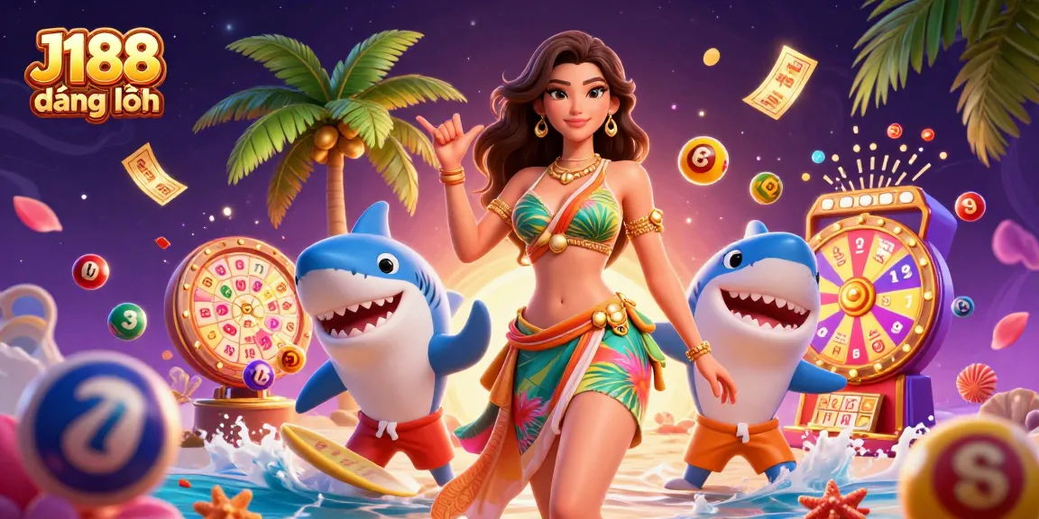 Experience winning excitement at J188 đăng nhập with vibrant illustrations of games and prizes.