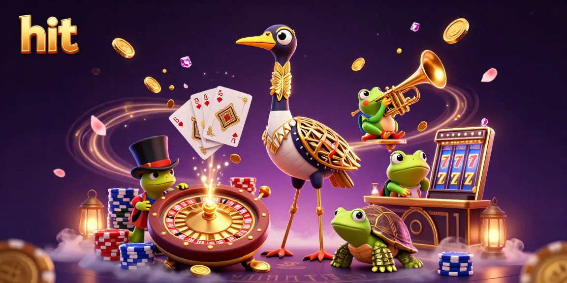 Hit the jackpot with a vibrant 3D casino scene featuring lively characters and sparkling game elements.