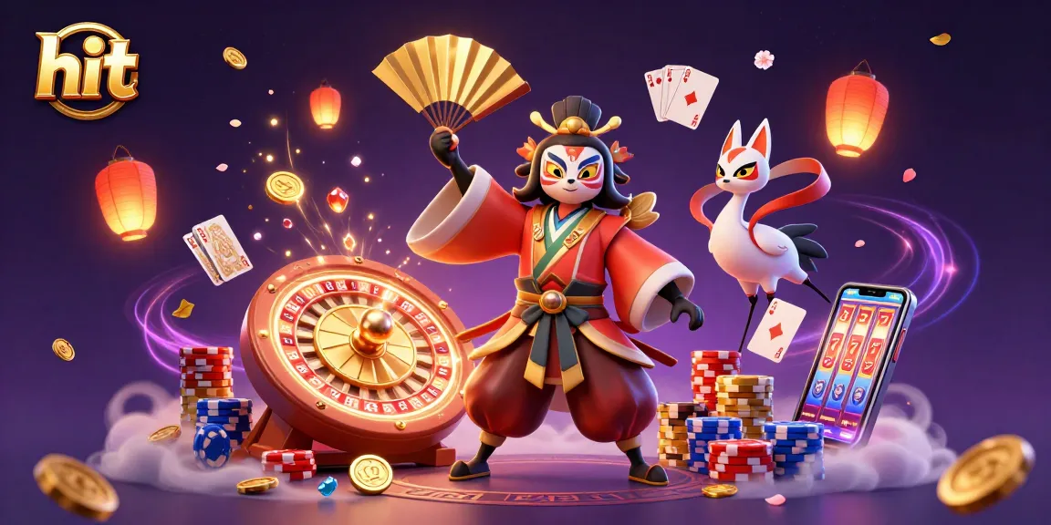 Experience hit excitement with a kabuki warrior and enchanting elements in a vibrant casino scene.