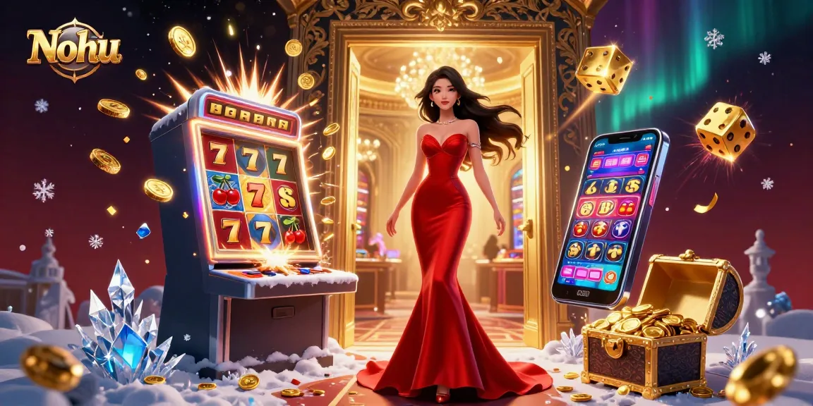 Nohu offers a thrilling casino experience, showcasing a stunning jackpot and vibrant slot symbols.