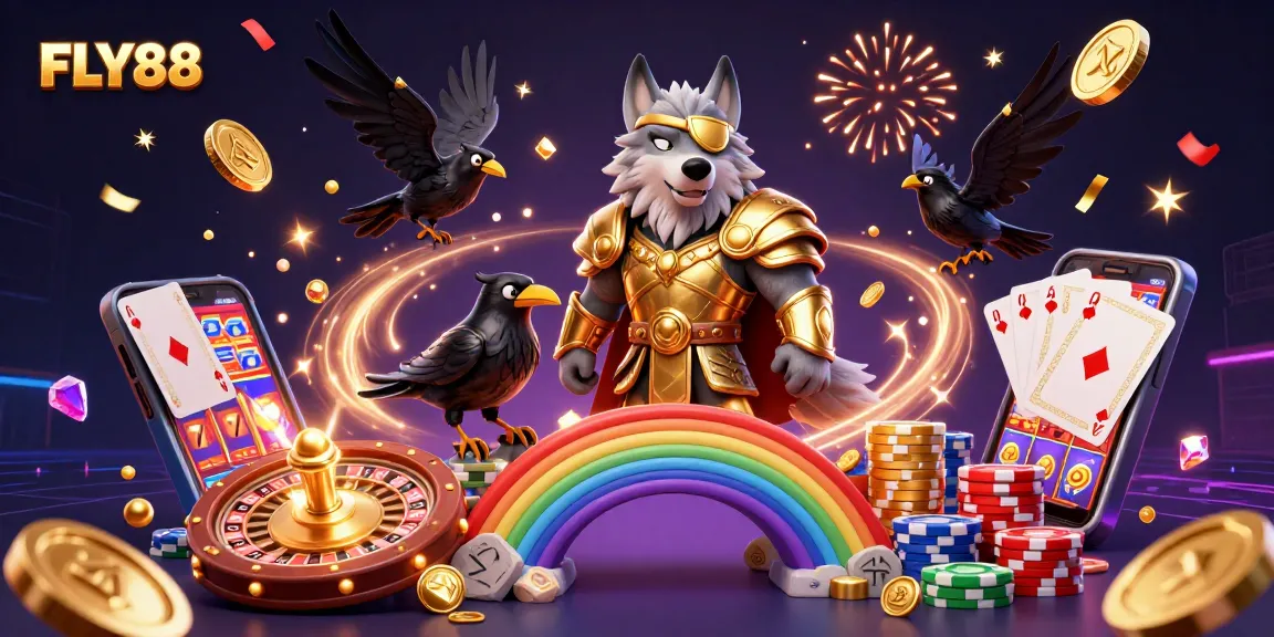 FLY88 engages players with vibrant 3D casino elements and mythological characters, enhancing the gaming experience.