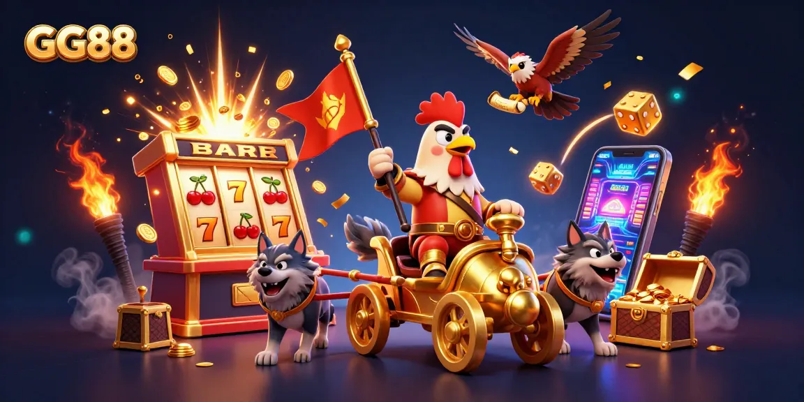 Experience thrilling gameplay with GG88's vibrant casino scene featuring dynamic gaming elements.