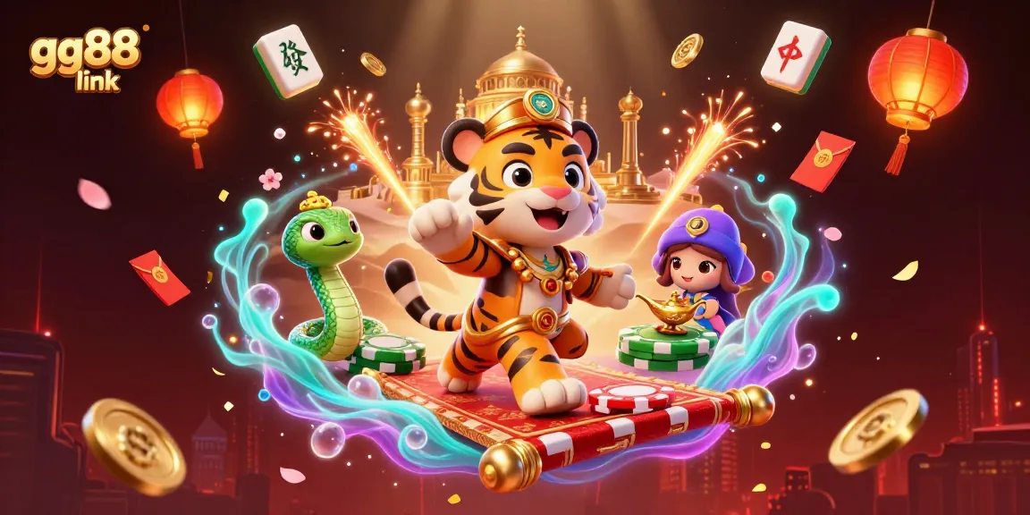 Engage with the thrilling world of gg88 link in an immersive casino-themed illustration.