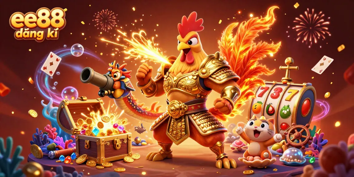 Celebrate winnings with the captivating ee88 đăng ký illustration showcasing festive casino visuals and dynamic characters.